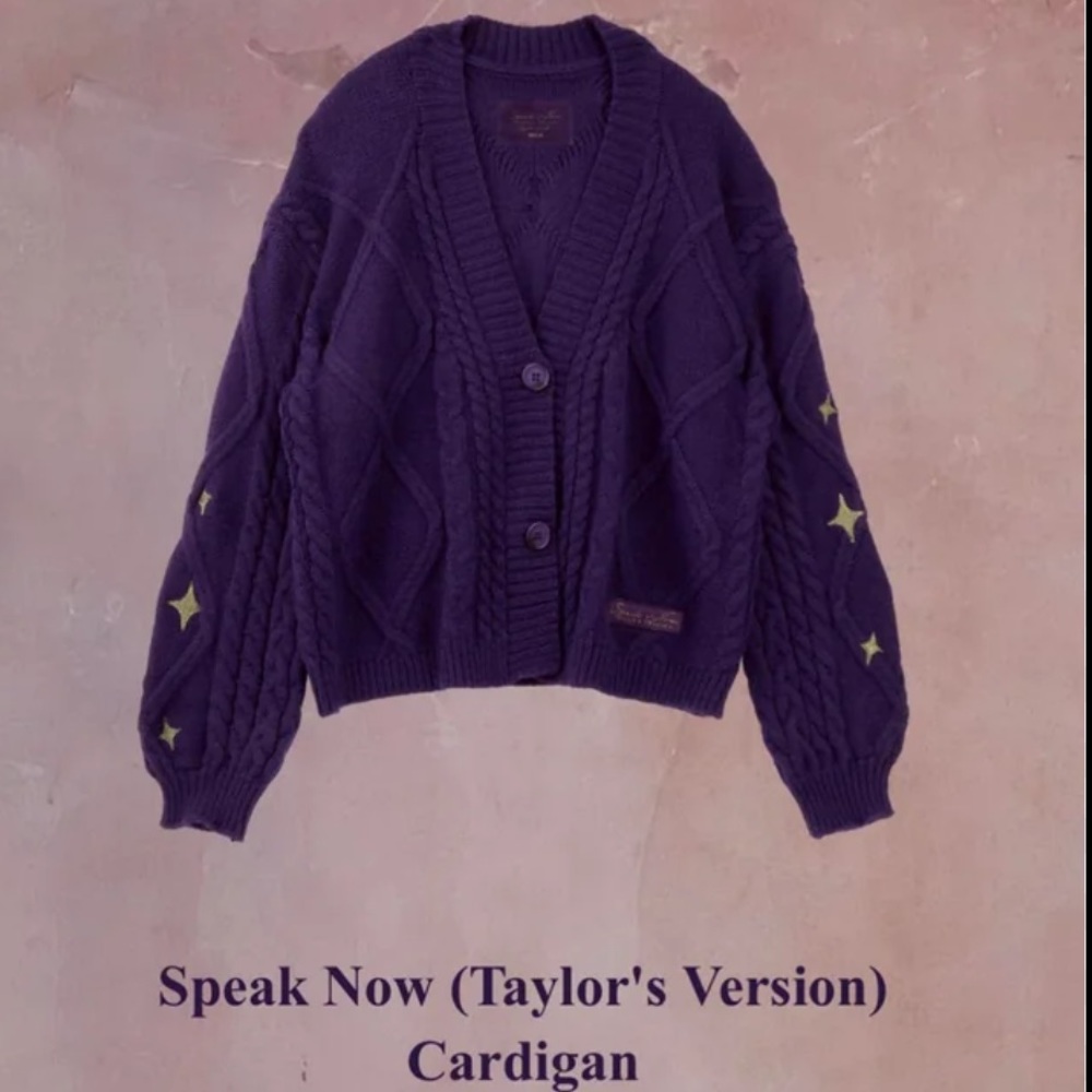 Speak Now Taylor’s Version Purple Knot Cardigan Limited Edition - brand new